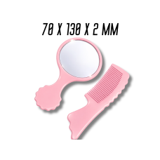 Расческа с зеркалом набор 70х130х2мм