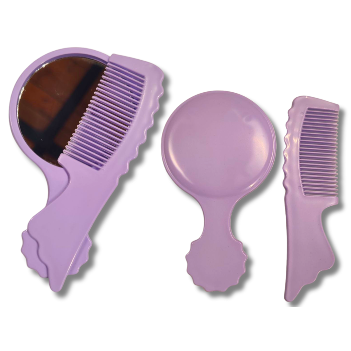 Расческа с зеркалом набор 70х130х2мм