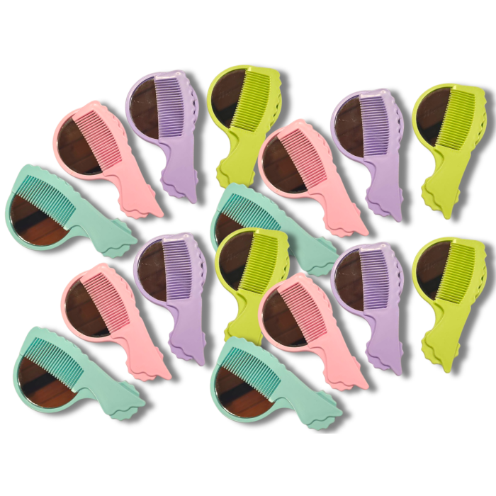 Расческа с зеркалом набор 70х130х2мм