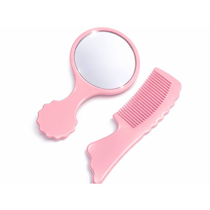 Расческа с зеркалом набор 70х130х2мм