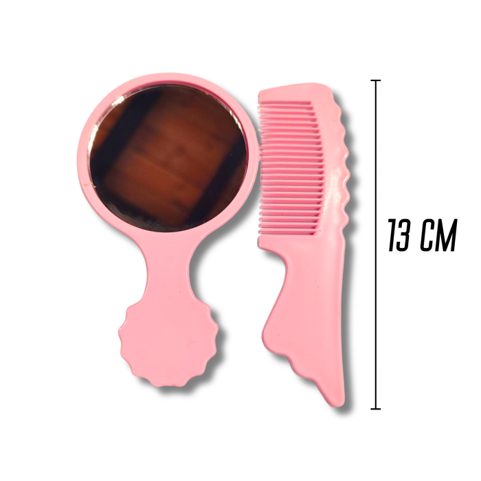 Расческа с зеркалом набор 70х130х2мм