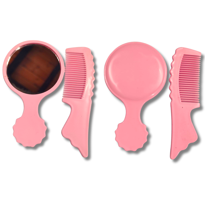 Расческа с зеркалом набор 70х130х2мм