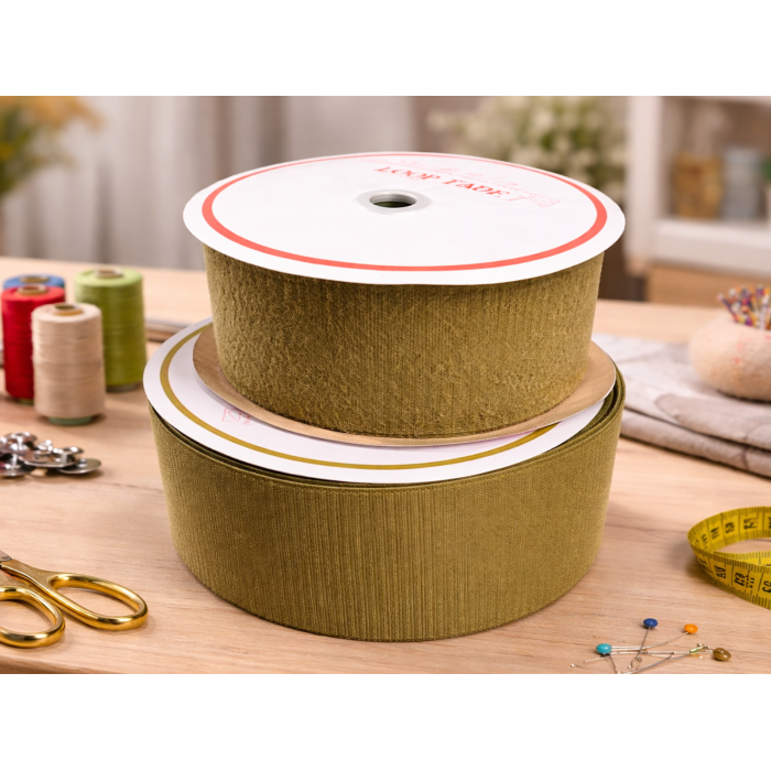 Липучка хаки 10см/25м