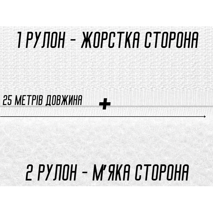 Липучка белая 10см/25м