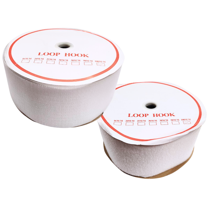 Липучка белая 10см/25м