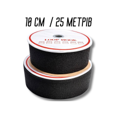 Липучка черная 10см/25м