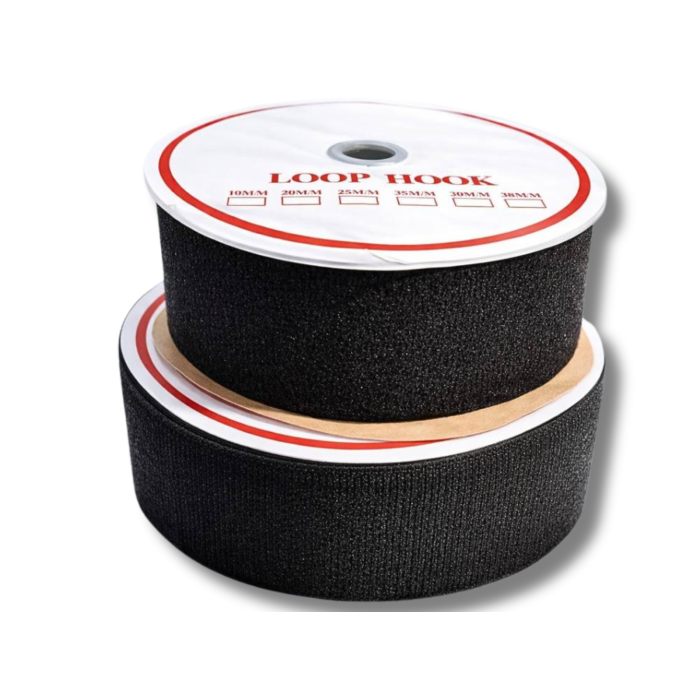 Липучка черная 10см/25м