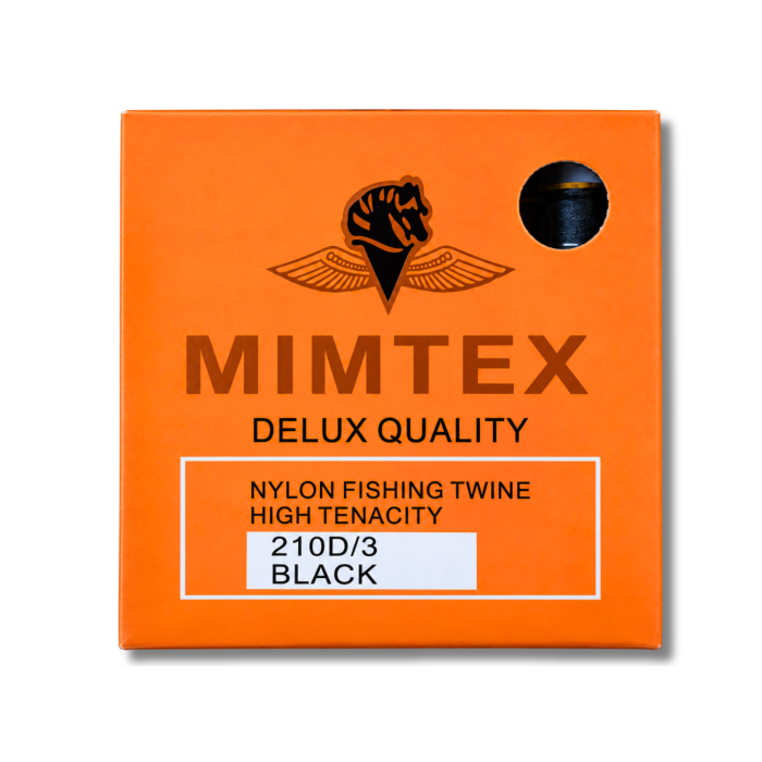 Нитки для бисера Mimitex черные 210D упаковка 10шт