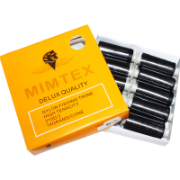 Нитки для бісеру Mimitex чорні 150D упаковка 10шт
