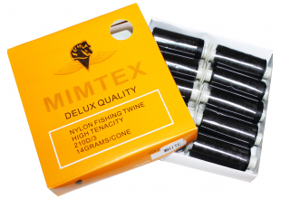 Нитки для бісеру Mimitex чорні 150D упаковка 10шт