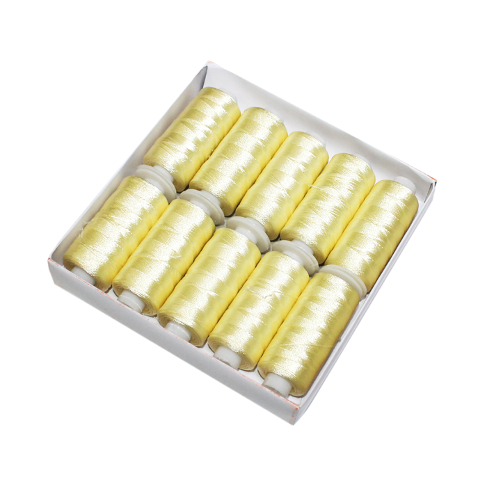 Нитки для бісеру FromFactory жовті 150D упаковка 10шт