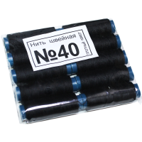 Нитки №40 чорні 10шт