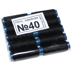 Нитки №40 чорні 10шт