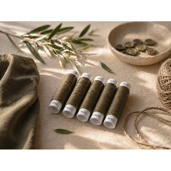 Нитки №40 хакі 10шт