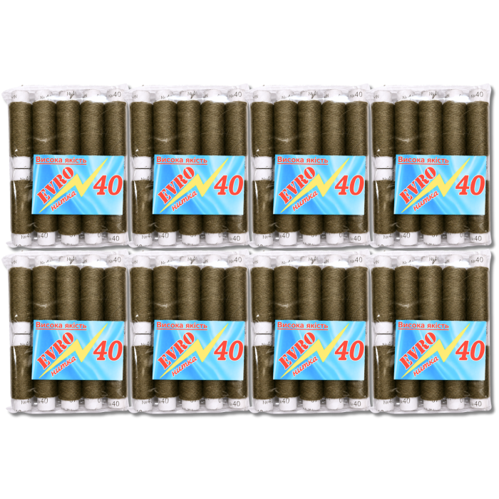 Нитки №40 хакі 10шт
