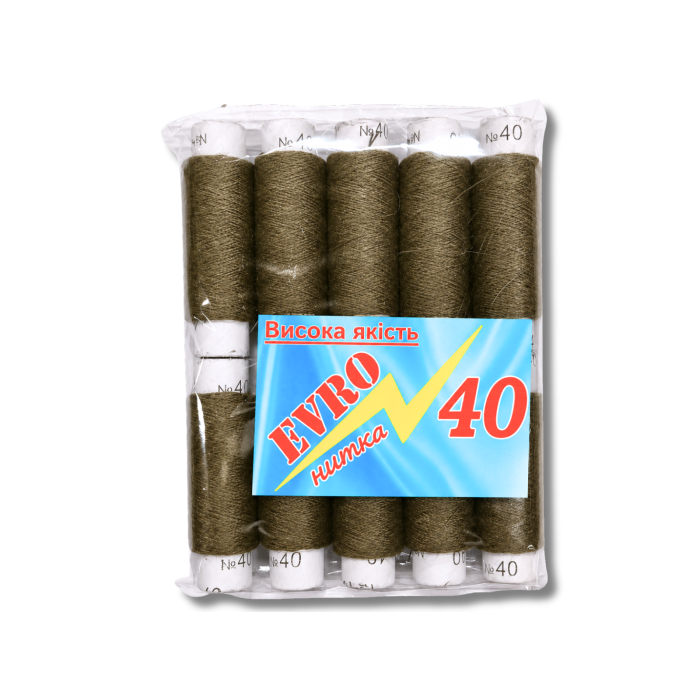Нитки №40 хакі 10шт