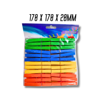 Прищепки пластиковые ассорти 170х170х20мм/24шт