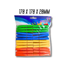 Прищіпки пластикові асорті 170х170х20мм/24шт