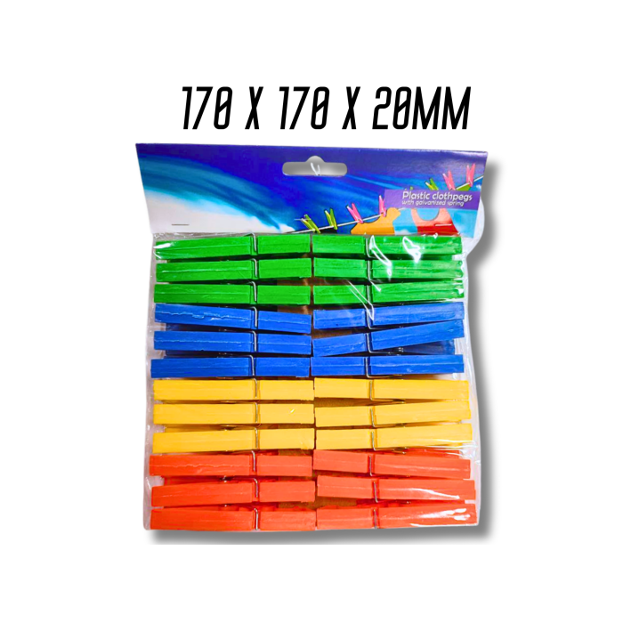 Прищепки пластиковые ассорти 170х170х20мм/24шт