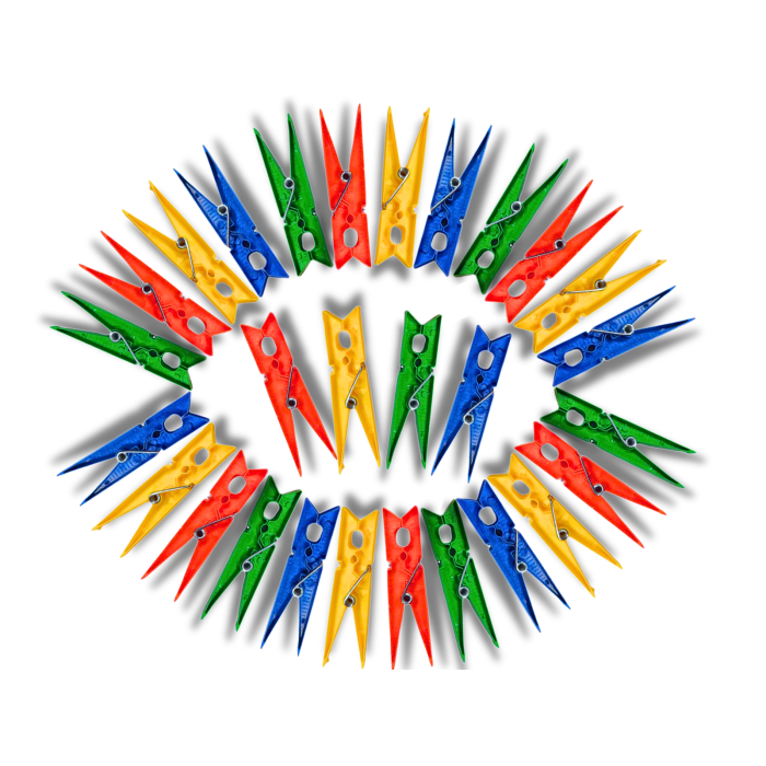 Прищепки пластиковые ассорти 170х170х20мм/24шт