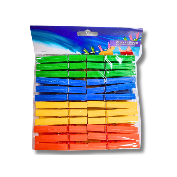 Прищепки пластиковые ассорти 170х170х20мм/24шт