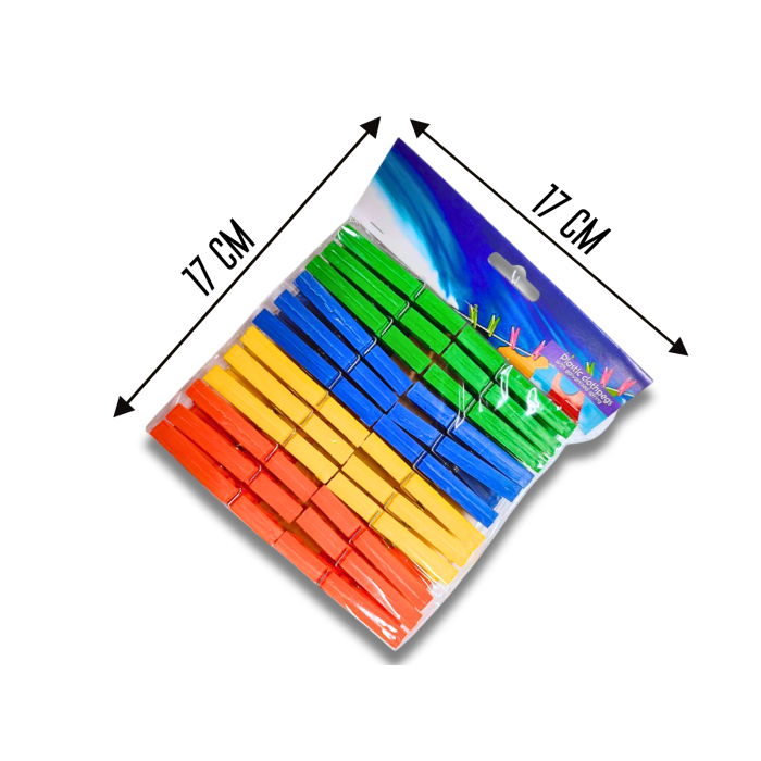 Прищепки пластиковые ассорти 170х170х20мм/24шт