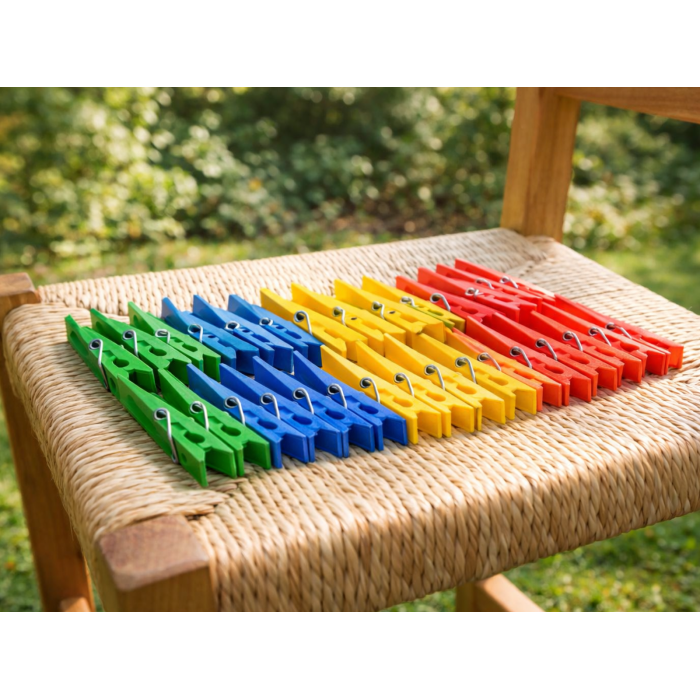 Прищепки пластиковые ассорти 170х170х20мм/24шт