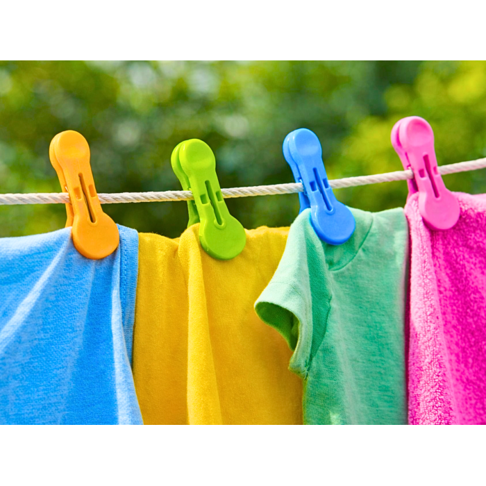 Пластиковые прищепки маленькие закругленные ассорти 170х140х30мм/20шт