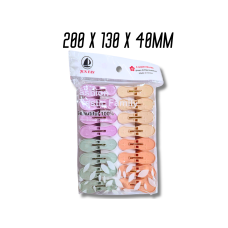 Прищіпки пластикові великі заокруглені асорті 200х130х40мм/16шт