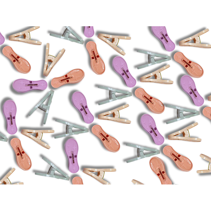 Пластиковые прищепки большие закругленные ассорти 200х130х40мм/16 шт