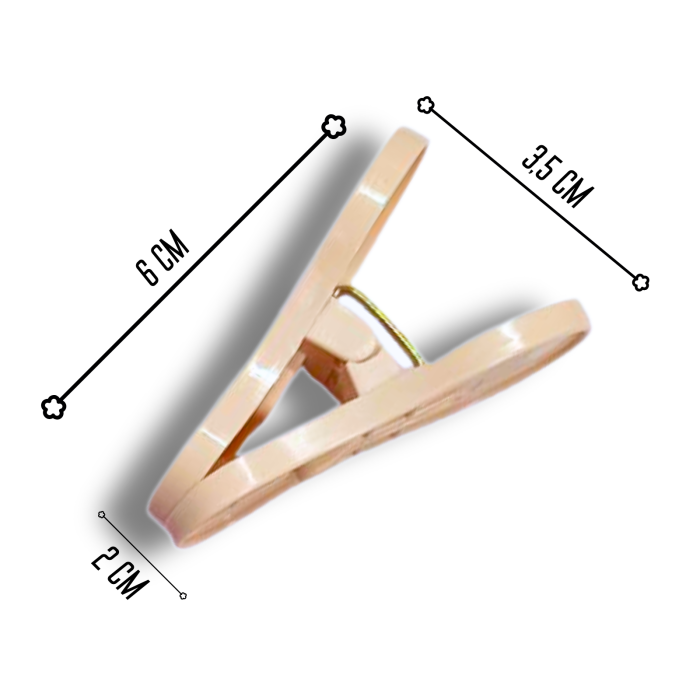 Пластиковые прищепки большие закругленные ассорти 200х130х40мм/16 шт