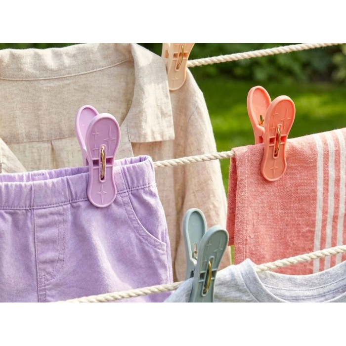 Пластиковые прищепки большие закругленные ассорти 200х130х40мм/16 шт