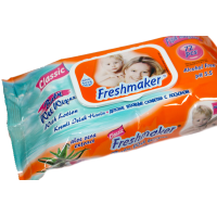 Салфетки влажные Freshmaker с колпаком 72шт