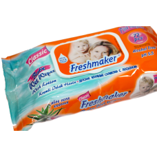 Серветки вологі Freshmaker з ковпаком 72шт