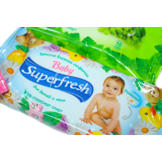 Серветки вологі SuperFresh Дитячі 15шт