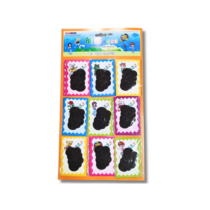 Аппликация для одежды нашивка №130 черное облако Love черный 9шт/6х4см