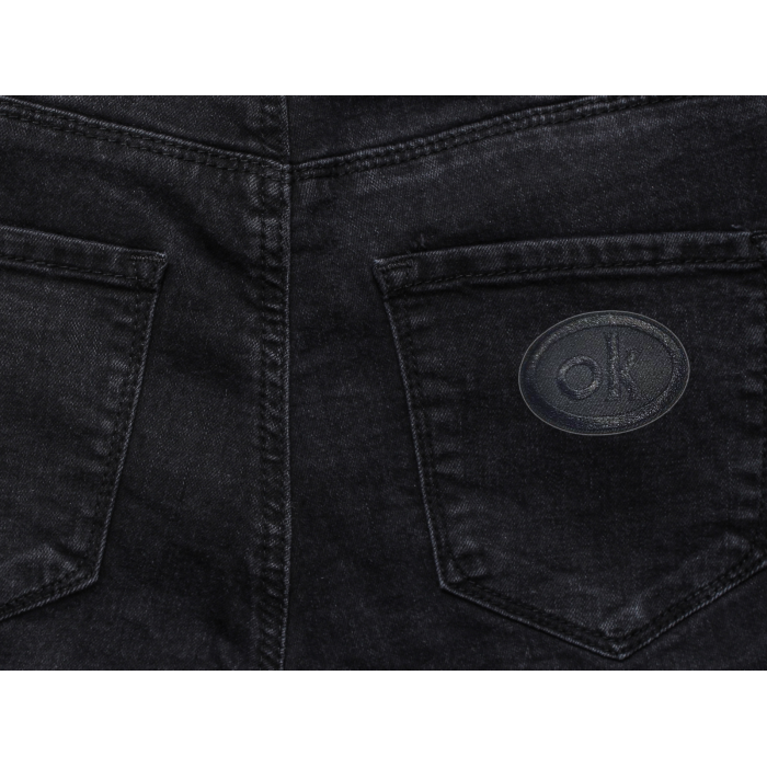 Аппликация для одежды нашивка №126 ОК овал черный 9шт/4х5см