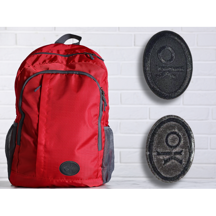 Аппликация для одежды нашивка №126 ОК овал черный 9шт/4х5см