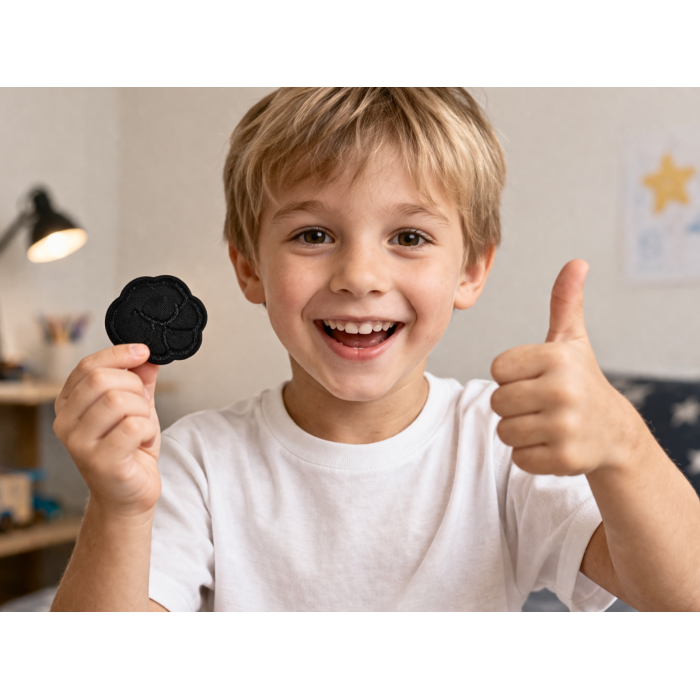 Аппликация для одежды нашивка №131 черная лапка 9шт/4.5х4см