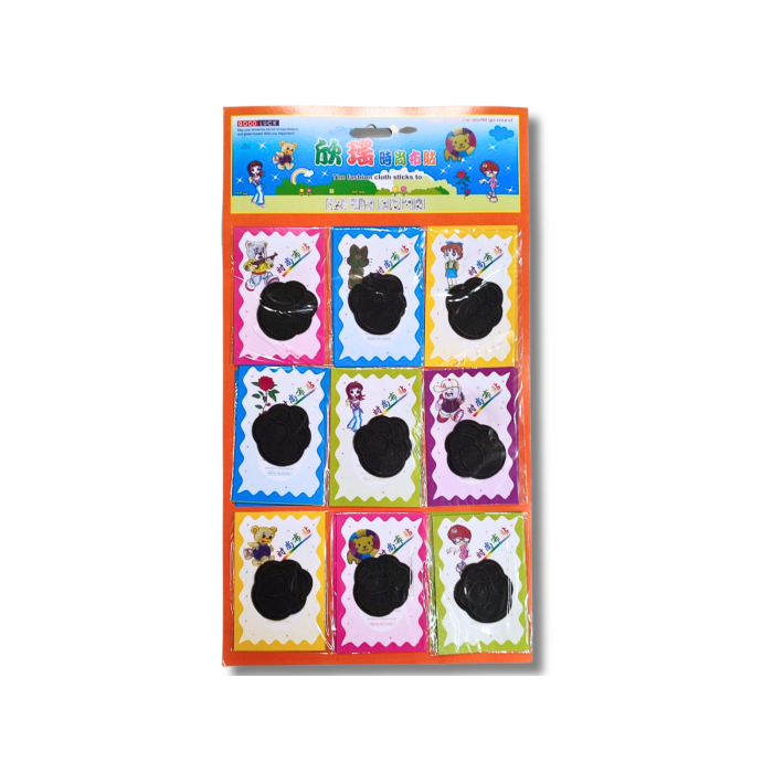 Аппликация для одежды нашивка №131 черная лапка 9шт/4.5х4см