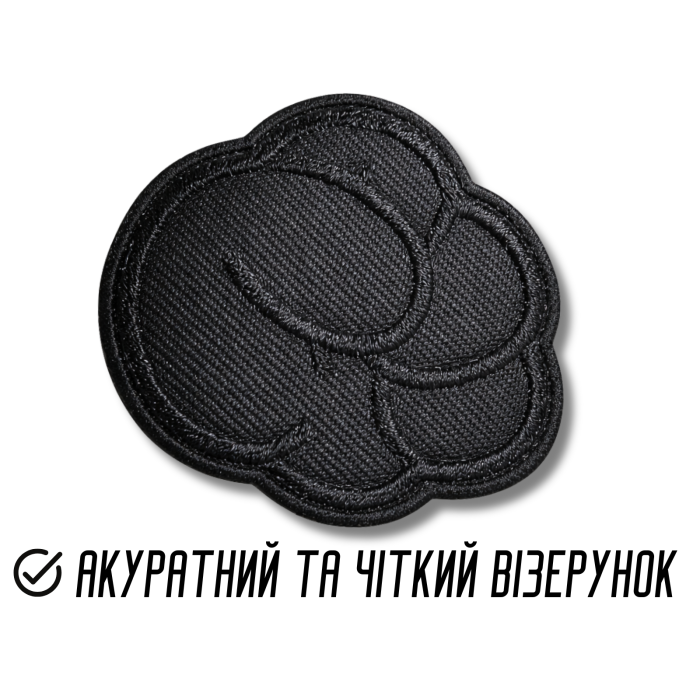 Аппликация для одежды нашивка №131 черная лапка 9шт/4.5х4см