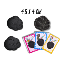 Аппликация для одежды нашивка №131 черная лапка 9шт/4.5х4см