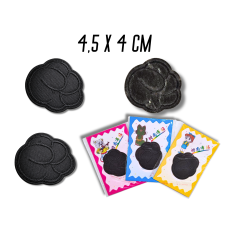 Аплікація для одягу нашивка №131 чорна лапка 9шт/4.5х4см