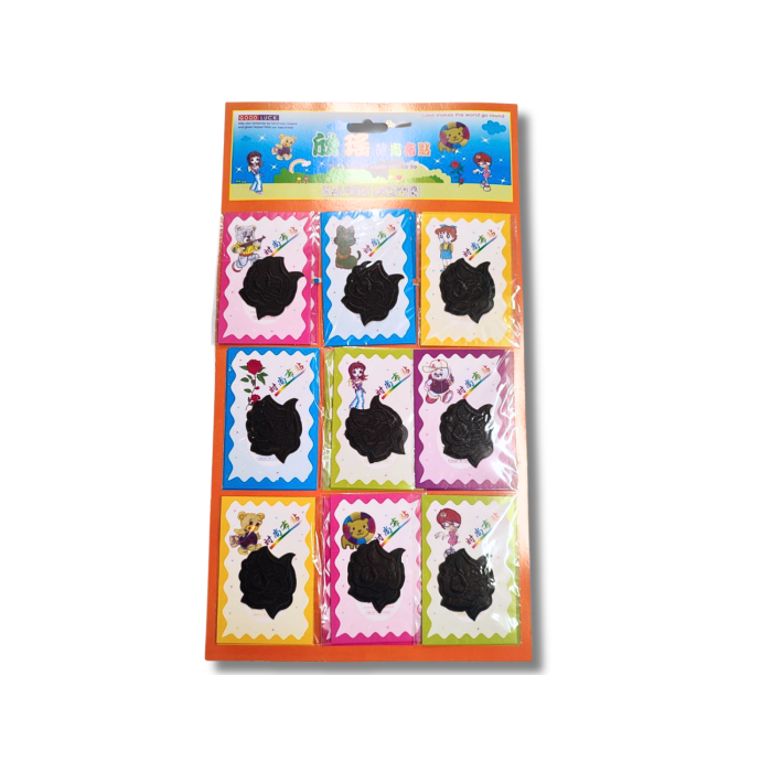 Аппликация для одежды нашивка №132 черная розочка 9шт/4.5х4см