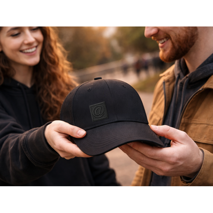 Аппликация для одежды нашивка №135 черный символ @ в квадрате 9шт/3,5х3,5см