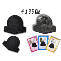 Аппликация для одежды нашивка №137 черная надпись Cutsport 9шт/4х3,5см