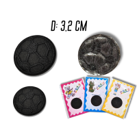 Аппликация для одежды нашивка №139 черный футбольный мяч 9шт/D:3,2см