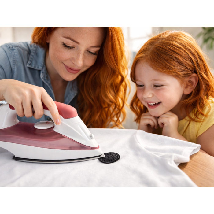 Аппликация для одежды нашивка №139 черный футбольный мяч 9шт/D:3,2см