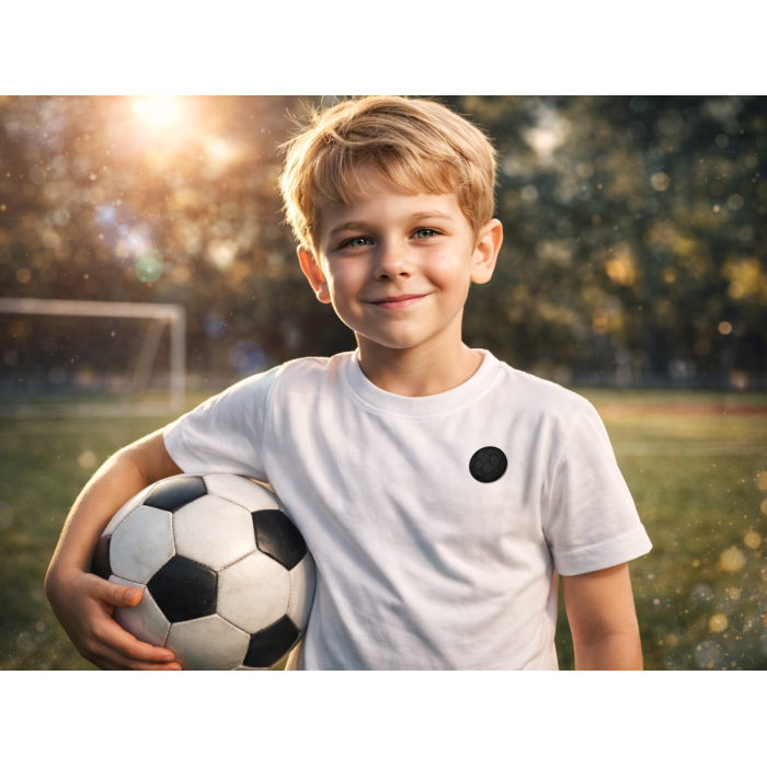 Аппликация для одежды нашивка №139 черный футбольный мяч 9шт/D:3,2см