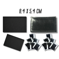 Аппликация для одежды нашивка №214 черный прямоугольник 9шт/8,4х5,4см